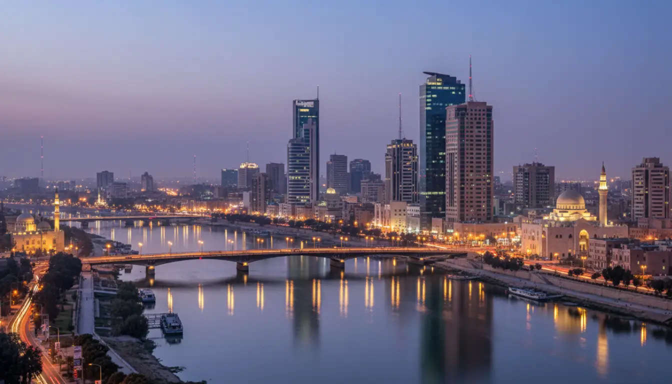Baghdad Abu Nawas Street Evening
