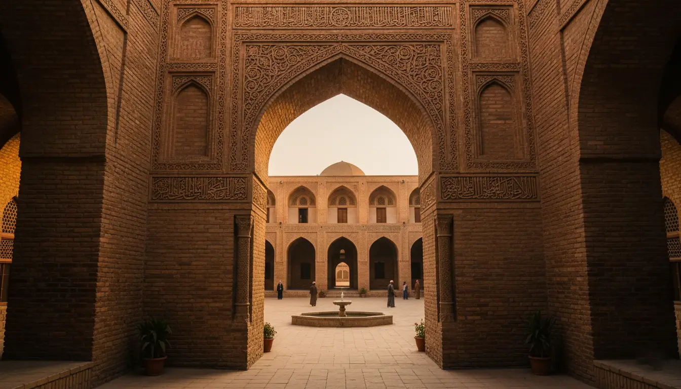 Traditional Iraqi Architecture Arched Courtyard