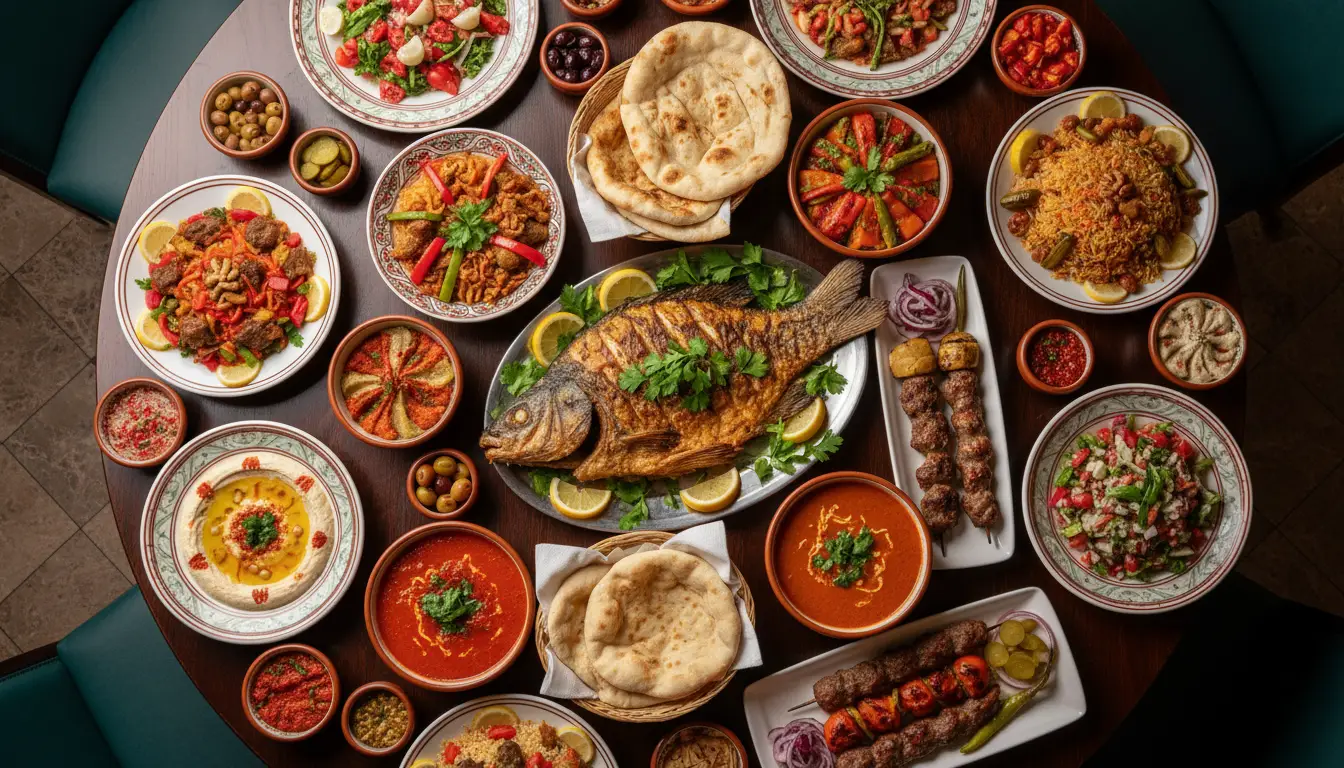 Traditional Iraqi Cuisine Mezze Platter